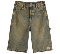 Dickies Women's Carpenter Denim Jort Yellow Fade Indigo