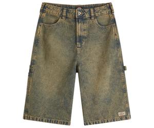 Dickies Women's Carpenter Denim Jort Yellow Fade Indigo