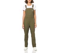 Dickies Women's Cooling Ripstop Bib Overalls, Rinsed Military Green, Large