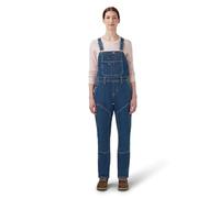 Dickies Women's Double Front Bib Overalls, Dark Stonewashed Denim, Medium