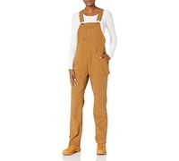 Dickies Women's Double Front Bib Overalls, Rinsed Brown Duck, XXL