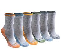 Dickies Women's Dri-tech Advanced Moisture Wicking Mid-Crew Socks, Available in M-l (6,12, Grey Assorted (6 Pairs), Medium (Pack of 6)