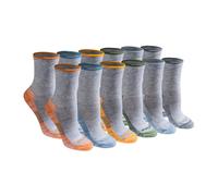 Dickies Women's Dri-Tech Advanced Moisture Wicking Mid-Crew Socks Available in M-L (6 12 Pairs) Grey Assorted (12 Pairs) Medium