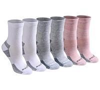 Dickies Women's Dri-tech Advanced Moisture Wicking Mid-Crew Socks, Available in M-l (6,12, White Assorted (6 Pairs), Medium (Pack of 6)