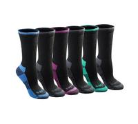 Dickies Women's Dri-Tech Essential Moisture Control Crew Socks Available in S-XL (6 12 Black Assorted (6 Pairs) Medium