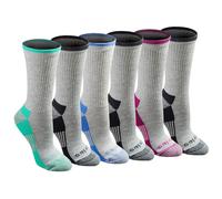 Dickies Women's Dri-Tech Essential Moisture Control Crew Socks Available in S-XL (6 12 Grey Assorted (6 Pairs) Medium