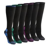 Dickies Women's Dri-Tech Essential Moisture Control Crew Socks Available in S-XL (6 12 Knee-Hi Black Assort (6 Pairs) Medium