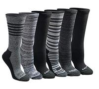 Dickies Women's Dri-tech Moisture Control Crew Socks Multipack, Black Stripe (6 Pairs), M (Pack of 6)