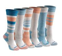 Dickies Women's Dri-tech Fashion Moisture Control Crew Socks, Available in S-XL (5, 6, 12, Oatmeal Assorted (6 Pairs), Small (Pack of 6)