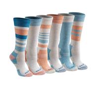 Dickies Women's Dri-Tech Fashion Moisture Control Crew Socks Available in S-XL (5 6 12 Oatmeal Assorted (6 Pairs) Large