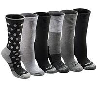 Dickies Women's Dri-tech Fashion Moisture Control Crew Socks, Available in S-XL (5, 6, 12, Black Dot Assorted (6 Pairs), M (Pack of 6)