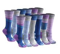 Dickies Women's Dri-tech Fashion Moisture Control Crew Socks, Available in S-XL (5, 6, Blue Mountain (12 Pairs), M (Pack of 24)