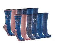 Dickies Women's Dri-tech Fashion Moisture Control Crew Socks - Sizes S-XL, Denim Tribal 12/24 Pack