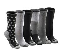 Dickies womens Dri-tech Moisture Control Crew Multipack Socks Black Dot Assorted (6 Pairs) Shoe Size 4-6 US