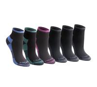 Dickies Women's Dri-Tech Moisture Wicking Quarter Socks Available in M-L (6 12 Black Assorted (6 Pairs) Medium
