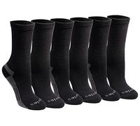 Dickies Women's Dritech Advanced Moisture Wicking Crew Sock (6/12, Black Solid (6 Pairs), Shoe Size: 10-13