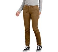 Dickies, Women's, DUCK CARPENTER PANT SLIM STRAIGHT, BROWN DUCK, 28