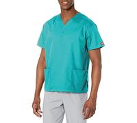 Dickies Women's EDS Signature Scrubs 86706 Missy Fit V-Neck Top Medical Shirt, Galaxy Blue, XS