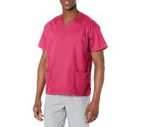 Dickies Women's EDS Signature Scrubs 86706 Missy Fit V-Neck Top Medical Shirt, Hot Pink, XL