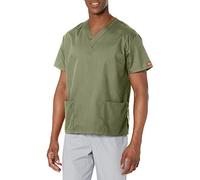 Dickies Women's EDS Signature Scrubs 86706 Missy Fit V-Neck Top Medical Shirt, Olive, 3XL Plus