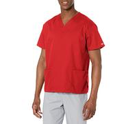 Dickies Women's EDS Signature Scrubs 86706 Missy Fit V-Neck Top Medical Shirt, Red, S