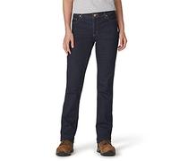 Dickies Womens FD146 Denim Straight Jeans, 14, Rinsed Indigo Blue