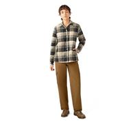 Dickies Women's Flannel Hooded Shirt Jacket, Black, XS