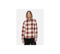Dickies Women's Fleece Hooded Flannel Shirt Jacket, Fired Brick Camp Plaid, L