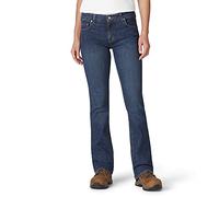 Dickies Women's Flat Front Stretch Twill Pant Slim Fit Bootcut Khakis