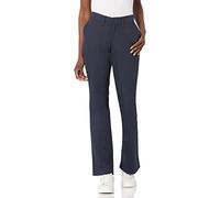 Dickies Women's Flat Front Stretch Twill Pant Slim Fit Bootcut Khakis, Dark Navy, 10 S