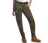 Dickies Womens High Rise Cotton Twill Cargo Joggers Elastic Ankle, Military Green, 32