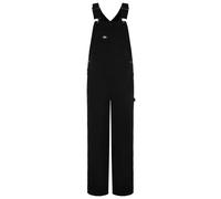 Dickies Womens Loose-Fit Canvas Overalls Black Size S