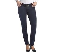 Dickies Women's Mid-Rise, Skinny Stretch Twill Pant, Rinsed Dark Nav, 12 | Straight Through the Hip and Thigh with a Straight Leg. Fits Close to the Body - Size Up For Best Comfort