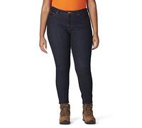 Dickies Women's Perfect Shape Denim Jean-Skinny Stretch Plus Size, Rinsed Indigo Blue, 22