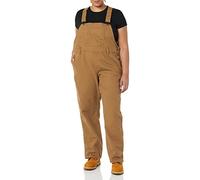 Dickies Women's Plus Relaxed Fit Straight Leg Bib Overalls, Brown, 22