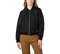Dickies Women's Quilted Bomber Jacket, Black, XXL