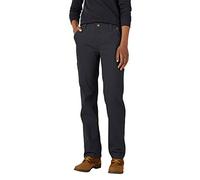 Dickies Women's Relaxed Straight Carpenter Duck Pant, Rinsed Black, 12