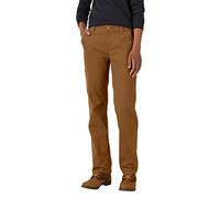 Dickies Women's Relaxed Straight Carpenter Pant Work Utility, Rinsed Brown Duck, 2