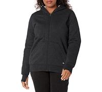 Dickies Women's Sherpa Lined Hoodie Jacket, Black Single Dye, Medium