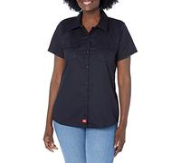 Dickies Women's Short-Sleeve Work Shirt, Dark Navy V1, XL