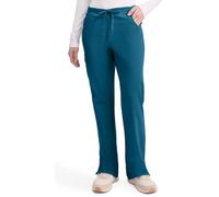 Dickies Women's Signature Mid Rise Drawstring Scrubs Cargo Pant, Caribbean Blue, XL Petite