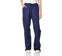 Dickies Women's Signature Mid Rise Drawstring Scrubs Cargo Pant, Navy, 3X-Large Plus