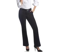 Dickies Womens Slim Fit Bootcut Stretch Twill Pants, 14 Short, Black