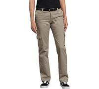Dickies Womens Stretch Cargo Pants, 8 Regular, Desert Sand
