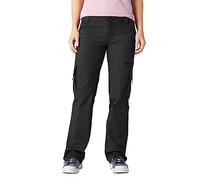 Dickies, Women's, Twill Cargo Pant Straight, Rinsed Black, 14/Regular
