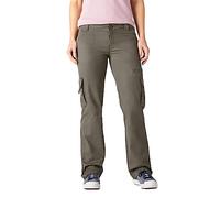 Dickies, Women's, Twill Cargo Pant Straight, Rinsed Grape Leaf, 6/Regular