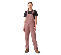 Dickies Women's Overall Bib Shortalls, Rinsed Ash Rose, S