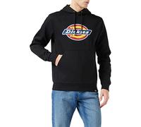 Dickies Workwear - Hoodie for Men, Front Logo Fleece Hooded Sweatshirt, Three-Piece Hood, Black, L