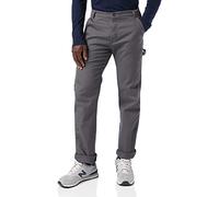 Dickies Workwear - Trousers for Men, Duck Carpenter Pants, Regular Fit, Stone Wash Grey, 32W