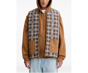 DICKIES x Trasher reversible check-pattern gilet - Brown S